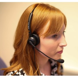 Single Ear Headset for Wildix WP410 IP WP480G IP WP490G IP WP600A Corded Phones Great Noise Cancelling Mic for Office Home or Call Centre QD002A + EAR308