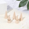 FINGERINSPIRE 30 Pcs Wood Cone Ring Holder Finger Jewelry Display