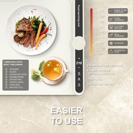 JinScovae Rollable Warming Mat for Food – Adjustable Temperature Control with 9 Heat Settings, 6 Timer Functions – Portable Electric Warming Tray for Food, Parties, Trays, and Buffets