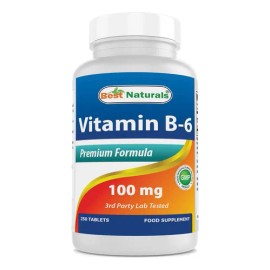 Tableta de vitamina B6 Best Naturals, 100 mg, 250 unidades
