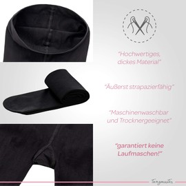 tanzmuster ® Lena Girls' Ballet Tights (Size 92-170) No Scratching and Slipping, Extremely Durable (No Running Mesh), Tights for Children Ballet, black