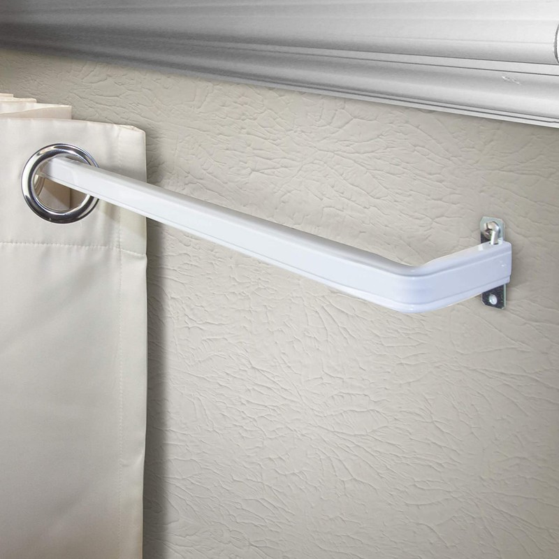 Blu-Pier Tech Heavy Duty Single Rod Standard White 28"-48" Adjustable