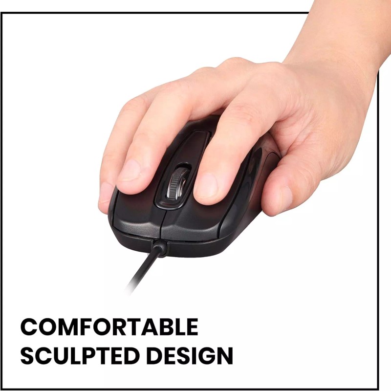 USB 2.0 Optical Wired Scroll Wheel Mouse PC Laptop Notebook