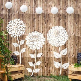 Large Flower Stencils for Painting Dahlia Flower Stencils for Walls 14” Floral Stencil Templates for Garden Fence Wood Furniture Fabrics