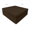 Danfuton Brown Trifold Foam Bed, Shikibuton, Sleeper Foldable Ottoman Mat