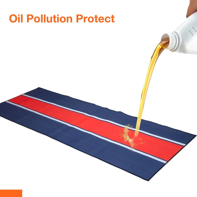 Motorcycle Mat, Motorcycle Parking Mat for GarageReusable, Washable, Protects Garage