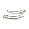 Earrings Sterling Silver Ear Climbers Long Curved Bar Studs