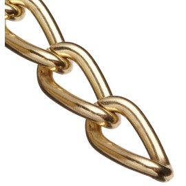 Campbell Chain Hobby/Craft Sash Chain 200 Trade Size Brass Plated 49' / Reel