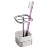 InterDesign Gia Toothbrush Holder Stand for Bathroom Vanity Countertops -