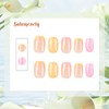24Pcs Square Press on Nails Short French Tip Simple Nude