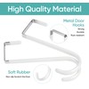 Homewit Door Hooks White Set of 8 12.5 cm -