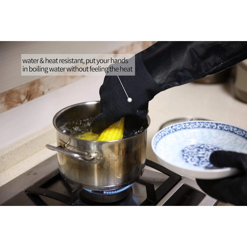 RAPICCA BBQ Grill Gloves 17 Inches,932℉, Heat Resistant-Smoker, Cooking