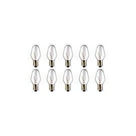 EFP Replacement Bulb for Scentsy Plug in Nightlight Wax Warmers and Diffusers| 15 Watt, 120 Volt Dimmable Bulb with a Screw-in Base - Includes 10 Bulbs