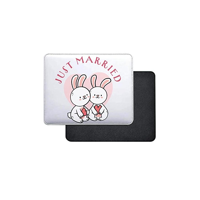 Fabulous Mauspad aus Kunstleder Just Married Newlywed Anniversary Celebration Gift