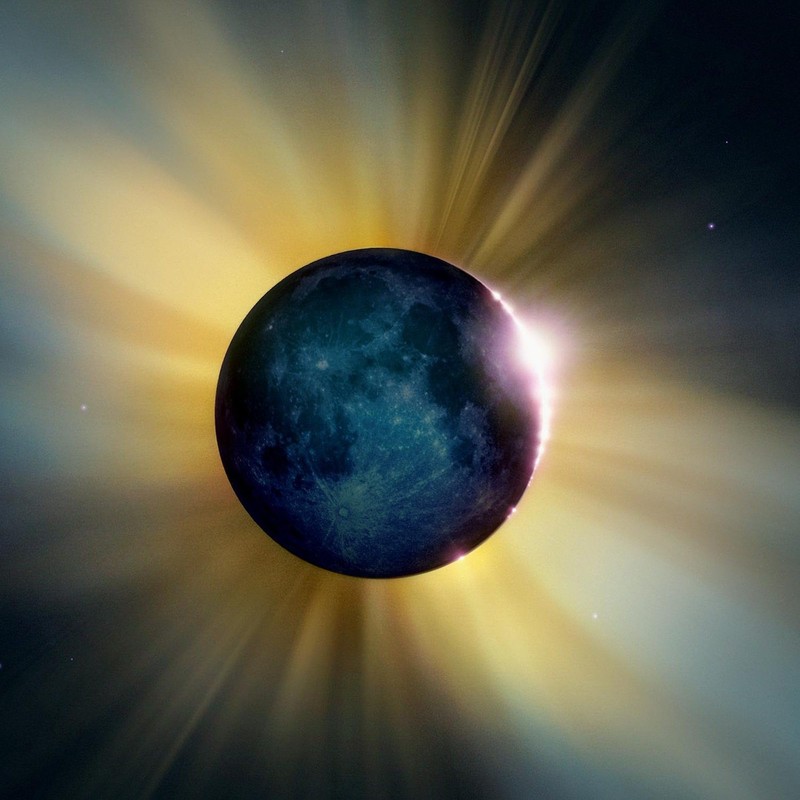 CafePress Total Solar Eclipse Magnet 2.25" Round Magnet, Refrigerator Magnet