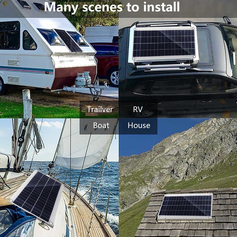 8W Monocrystalline Silicon Solar Panels with 10A Controller Portable Solar