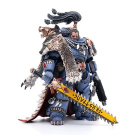 GWTCTOY JoyToy GW 40K Original License 1:18 Action Figure, Space Wolves Ragnar Blackmane, 13 cm Kits for Collectible Action Figures
