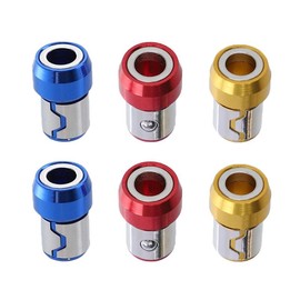 6PCS Screwdriver Head Magnetic Ring, UniversalMagnetizer for Drill,Universal 1/4 inch 6.35mm RemovableMagnetizer Ring Magnetic Driver Hex Electric Screwdriver BitStrong Magnetizer