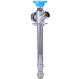 SharkBite 6 Inch Frost Free Sillcock, 1/2 x 3/4 Inch MHT, Push to Connect Brass Plumbing Fitting, PEX Pipe, Copper, CPVC, PE-RT, HDPE, 25744LF