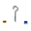 THOMCE Robust Screw Hooks Galvanised Pack of 20 4.5 x