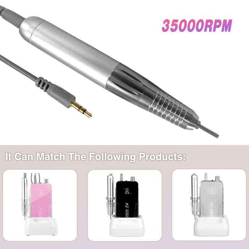 AZ GOGO 35000RPM Handpiece for TP301 Coreless Nail Drill Machine