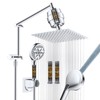 iFealClear Metal Rain Filtered Shower Head, 10” High Pressure Rainfall