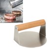 Hamburger Press 304 Stainless Steel Smooth Surface Wooden Handle Easy