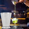 Stainless Steel Mixing Glass Shaker Floral Engraving Pattern Metal Drink