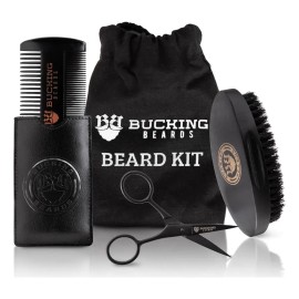 Kit De Cuidado De Barba Para Hombres: Kit Completo Con Cepil