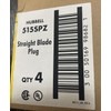 Industrial 4 Pack 15A 125V NEMA 5-15P STRAIGHT BLADE PLUG