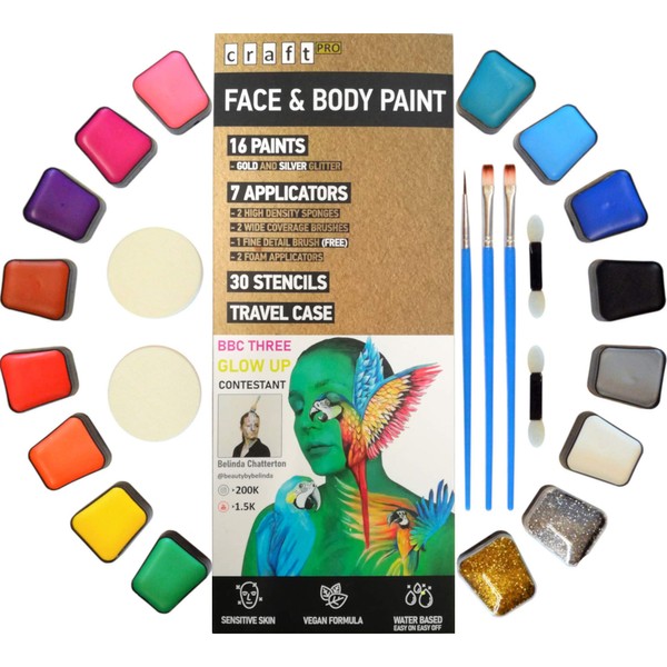Craft Pro Face Paint - Vegan + Cruelty Free. Sensitive