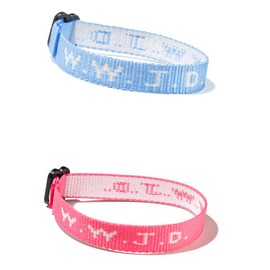 Pingyongchang WWJD Braided Rope Bracelet What Would Jesus Do Letter Hnadmade Bracelets Protection Pray Bracelet Inspirational Religious Christian Jewelry for Women Men-Blue Pink