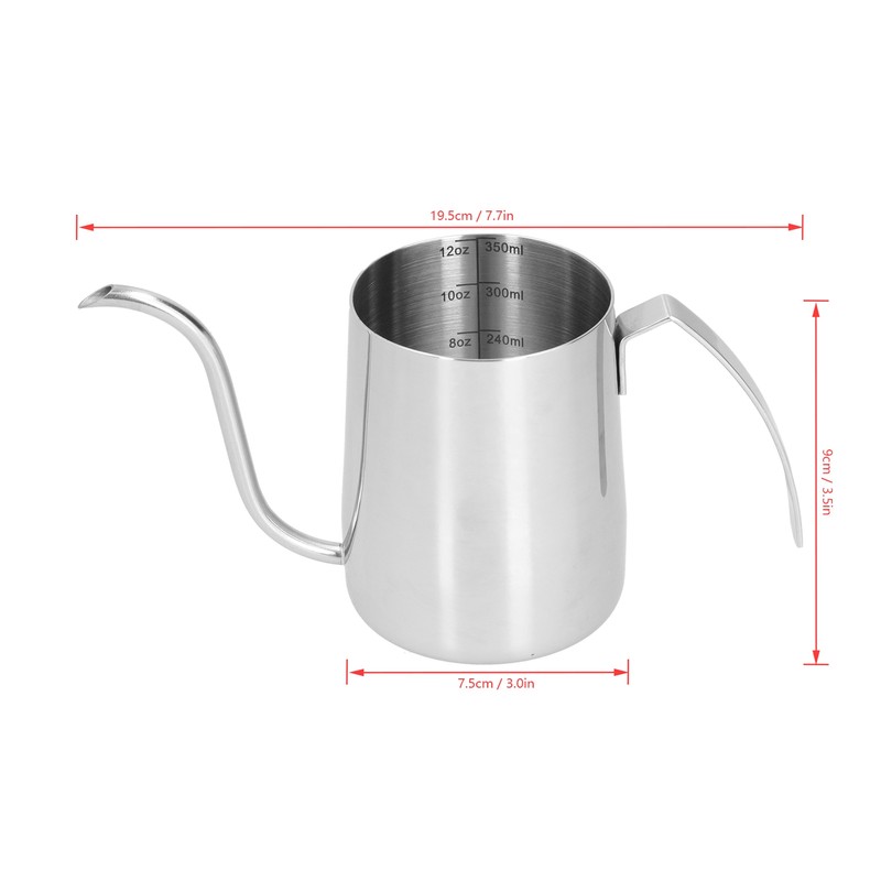304 Stainless Steel PTFE Coffee Kettle with Inner Scale Thickened