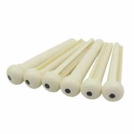 Unbranded 12 Pack Ivory Acoustic Guitar Bridge Pins Plastic String End Peg Fastener Holder
