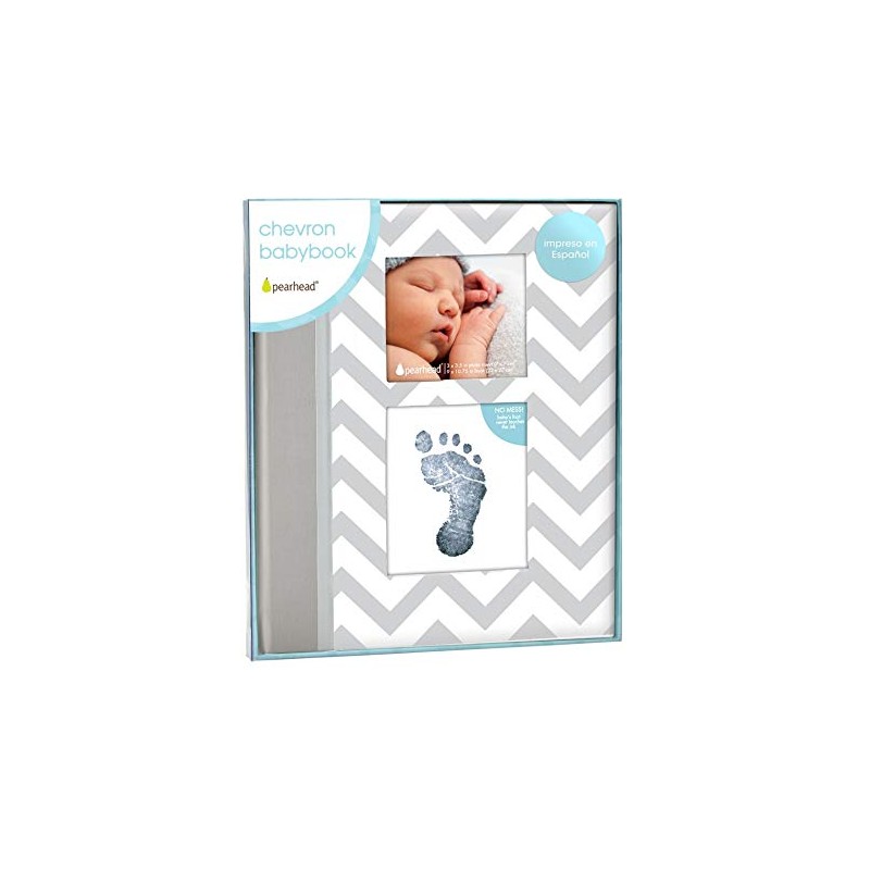 Pearhead First 5 Years Chevron Baby Memory Book with Included