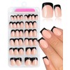 AddFavor French Tip Press on Nails Short Square Nail Tips,120pcs