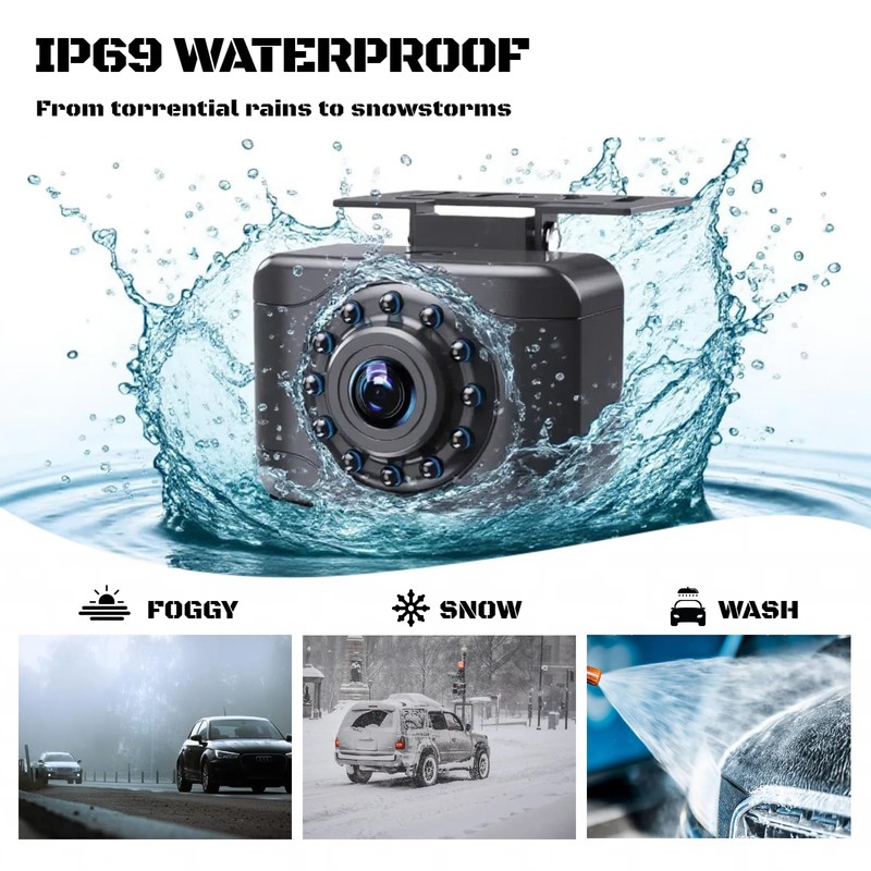 Epronic X1 Backup Camera for Car, IP69 Waterproof Rear View