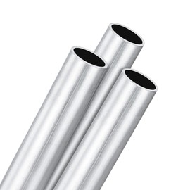M METERXITY 3-Pack 100mm 6063 Aluminum Round Tube, 16mm ID 19mm OD Seamless Aluminum Tubing for Construction/Machining/DIY Crafting, Metal Straight Pipe [0.63"x0.75"x4"]