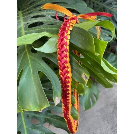 Maroon & Gold Ribbon Double Ribbon Graduation Lei (Custom orders available)