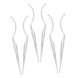 BIUDECO 6pcs Acrylic Eyelash Holder False Eyelash Applicator Tool Portable Display Stick