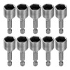HARFINGTON 10pcs Hex Nut Driver Drill Bit 1/2" 6-Point Socket