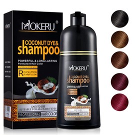 FVQUHVO Dark Brown Hair Color Shampoo for Gray Hair -Instant Hair Dye Shampoo 3 in 1 for Men & Women - Herbal Brown Shampoo Long Lasting Brown Hair Dye 16.90 Fl Oz(Dark Brown)