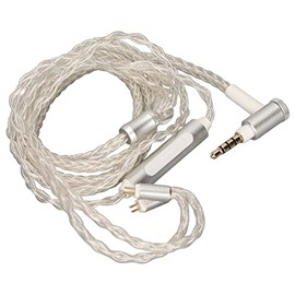 Cable de Repuesto para Auriculares con Micrófono, 8 Núcleos de Cobre Plateado Trenzado para C10 C16 AS10 ZS4 ZS3 ZS5 ZS6 ZSR ZS10 ES3 ED16 TRN V80TFZ, Compatible con Control de