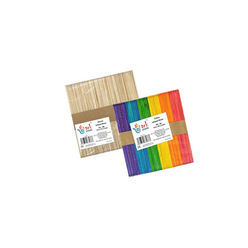 arkCRAFT 2 x 50 Lollipop Craft Sticks 114 x 10
