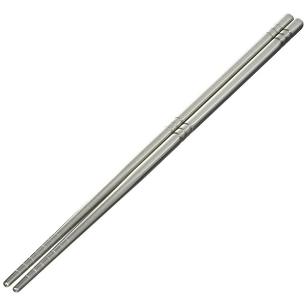 Echo Metal Stainless Steel Chopsticks 9.1 inches (23 cm), Set of 5 Pairs