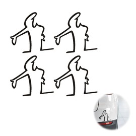 4 Stück Reflektierende Auto Aufkleber,Selbstklebende Sticker für Auto,Motorrad,Helm & Laptop - Wasserdicht & Wetterfest,Abziehbar Ohne Rückstände,(Rot, Schwarz)