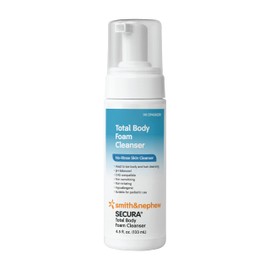 Smith & Nephew 59430200 SECURA Total Body Foam Cleanser, Foaming Waterless Body Cleanser, 4.5 Ounces