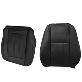 Zieichy Driver Side Bottom & Top Replacement Leather Seat Cover Black Compatible with Chrysler Town & Country 2011 2012 2013 2014 2015 2016
