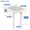 Asiento de ducha plegable montado en la pared