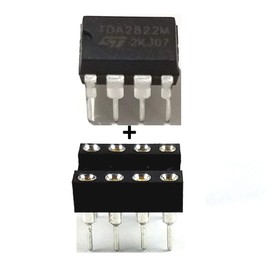 STMicroelectronics Juried Engineering TDA2822M TDA2822 + Sockets - Dual Audio Amplifier (Pack of 5)